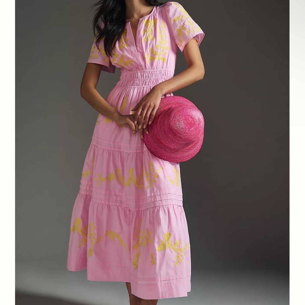 Anthropology NWT Embroidered Dress